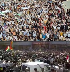 Suriye'de 50 bin Kürt yürüdü