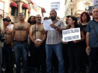 Dersim'deki yangın Taksim'de protesto edildi