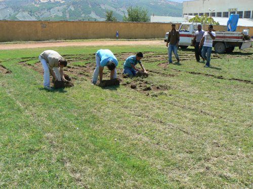 TUNCELİ STADI ZEMİNİ YENİLENİYOR galerisi resim 1