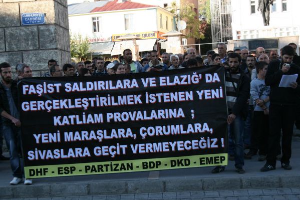 Elazığ'daki olaylar Tunceli'de yürüyüşlü protesto galerisi resim 1