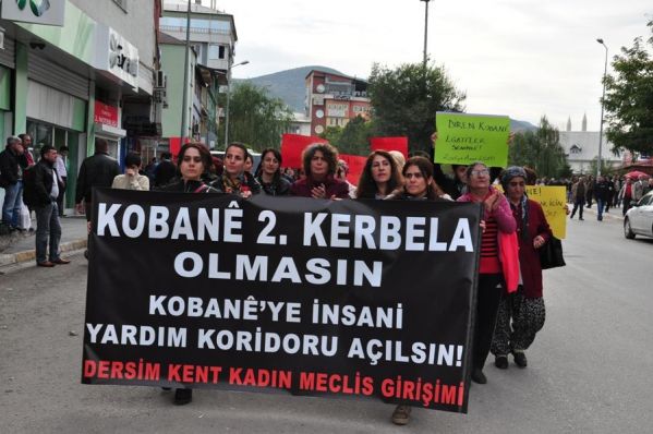 Kobani için destek yürüyüşü düzenlendi galerisi resim 2