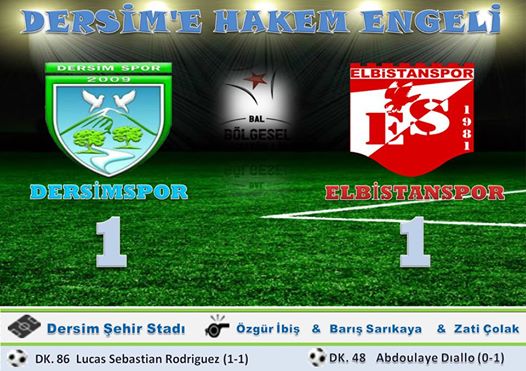 Dersimspor: 1 - Elbistanspor: 1