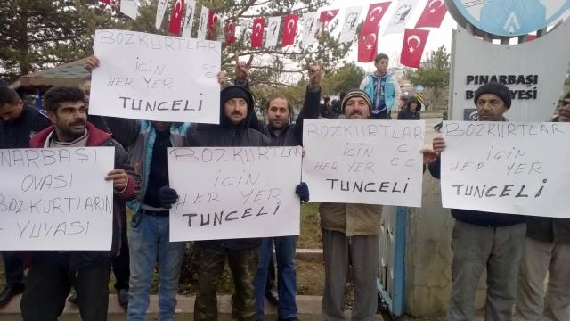 Bahçeli'nin ziyareti için hazırlanan pankart
