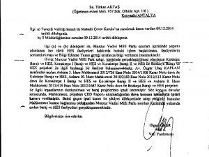 Valilik’ten HES açıklaması