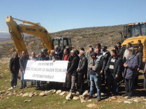 Dersim’de  köylülerden taş ocağı tepkisi