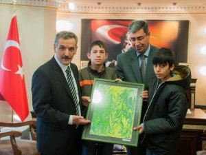 Engelli Çocuklardan Vali Kaymak’a ziyaret