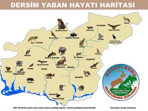 Dersim Yaban Hayatı Haritası Çıktı