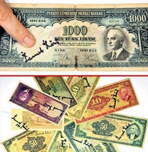 İsmet İnönü imzalı banknot koleksiyonu