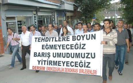 Tunceli’de 4 kişinin gözaltına alınması protesto edildi