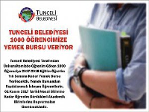 Belediye öğrencilere yemek bursu verecek!