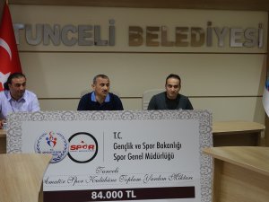 Amatör spor kulüplerine 84 bin lira yardım