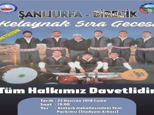 ‘Sıra Gecesi’ Düzenlenecek