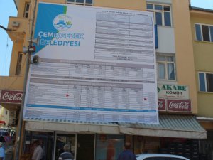 Çemişgezek Belediyesi borçlarını afişle açıkladı