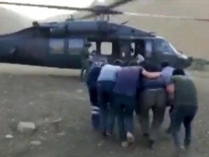 Askeri helikopter yaylada rahatsızlanan kişi için havalandı