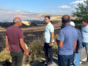 Çemişgezek’te yangın: 300 ton saman kül oldu