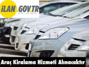 Araç kiralama hizmeti alınacaktır