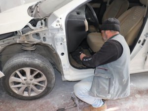 Malatya’daki oto sanayilerde kar yoğunluğu