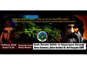 Dersim Kültür ve Dayanışma Derneği 18. genel kurulunu gerçekleştirecek