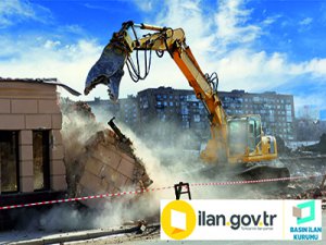 Bina yıkımı için iş makinası kiralanacaktır