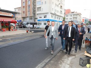 Öksüz, yol çalışmalarını yerinde gördü