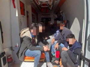 Ağrı’da özel şirkete ait ambulansta 12 kaçak göçmen yakalandı