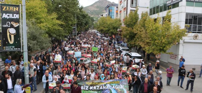 Dersim'de binlerce kişi maden projelerine karşı yürüdü