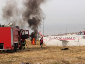 Van'da uçak kazası tatbikatı