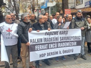Ferhat Encü'ye atılan tokat Dersim'de protesto edildi