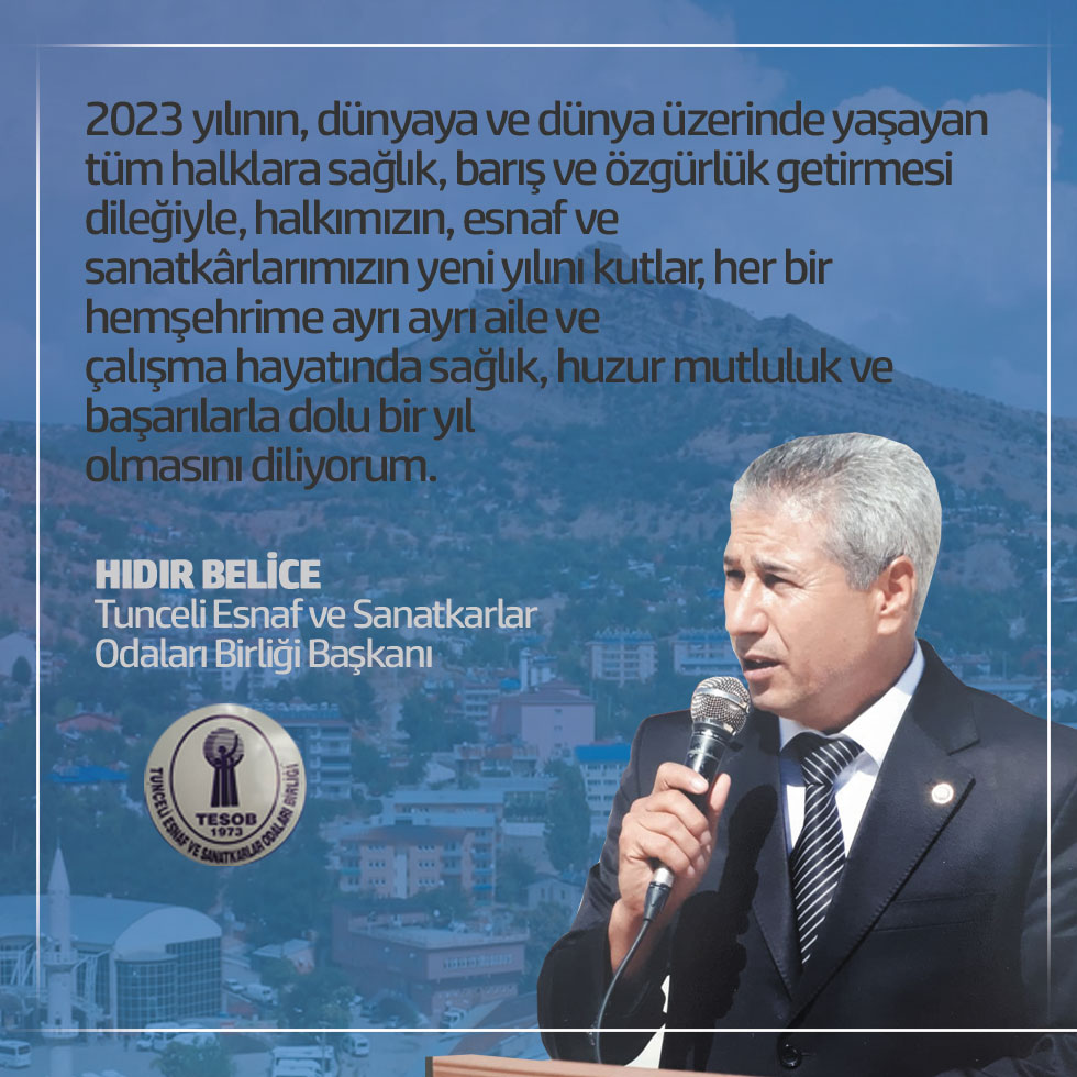 Hıdır Belice'den yeni yıl mesajı