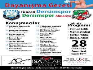 Dersimspor için dayanışma gecesi