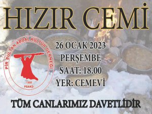 PSAKD, “Hızır Cemi” düzenleyecek