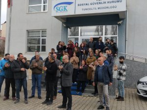 SGK emekçileri talepleri için iş bıraktı