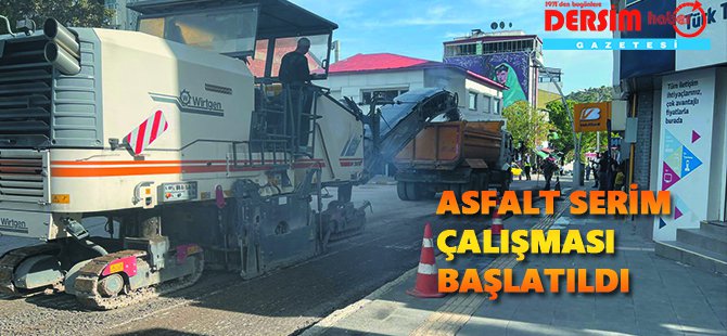 Asfalt serim çalışması başlatıldı