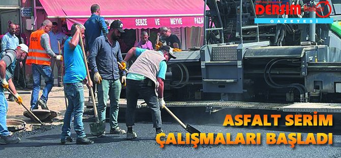 Asfalt serim çalışmaları başladı