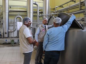 Süt ürünleri üretim tesisi incelendi