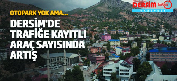 Dersim'de trafiğe kayıtlı araç sayısında artış