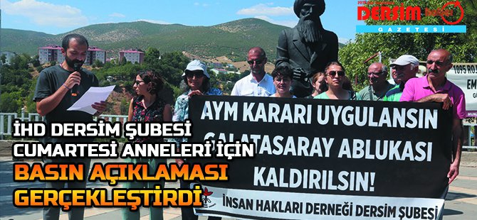 Dersim’de Cumartesi Anneleri için açıklama