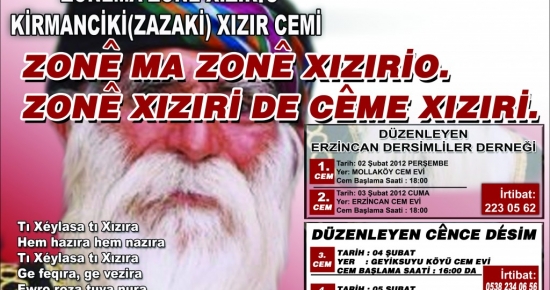 Tunceli’de Kürtçe Cem Yapılacak