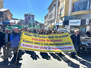 Köylülerden Belediye Başkanı Maçoğlu'na tepki: Kırmızı Dağı ikinci İliç yaptırmayacağız