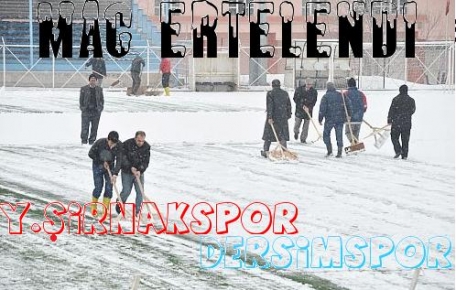 Şırnak'taki Maç ertelendi