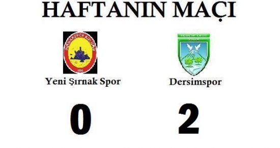 Dersimspor: 2 - Yeni Şırnakspor: 0