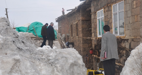 İl Afet, Burnak'ta hasar tespiti yaptı