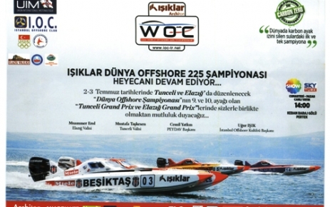 Dünya Offshore Şampiyonası Tunceli’de yapılacak