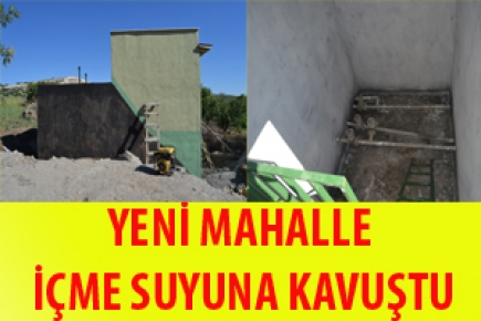 Yeni mahallenin su sorunu çözüldü
