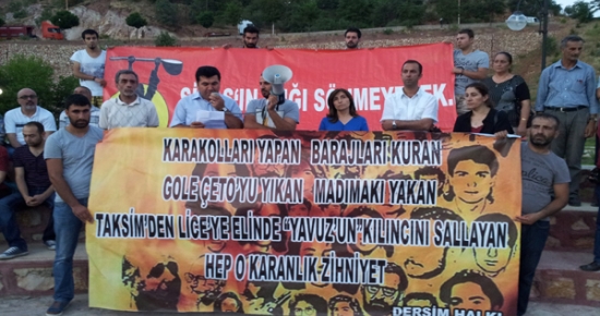 Tunceli'de Sivas Olayları Protestosu