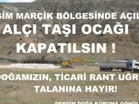 ALÇI TAŞI OCAĞI'NA HAYIR!