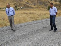 Nazımiye ilçesinde yol yapım çalışması
