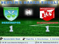 Dersimspor: 1 - Elbistanspor: 1