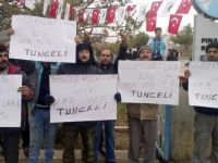 Bahçeli'nin ziyareti için hazırlanan pankart