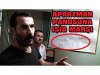 Dersim’de apartman girişindeki yazı IŞİD tedirginliği yarattı